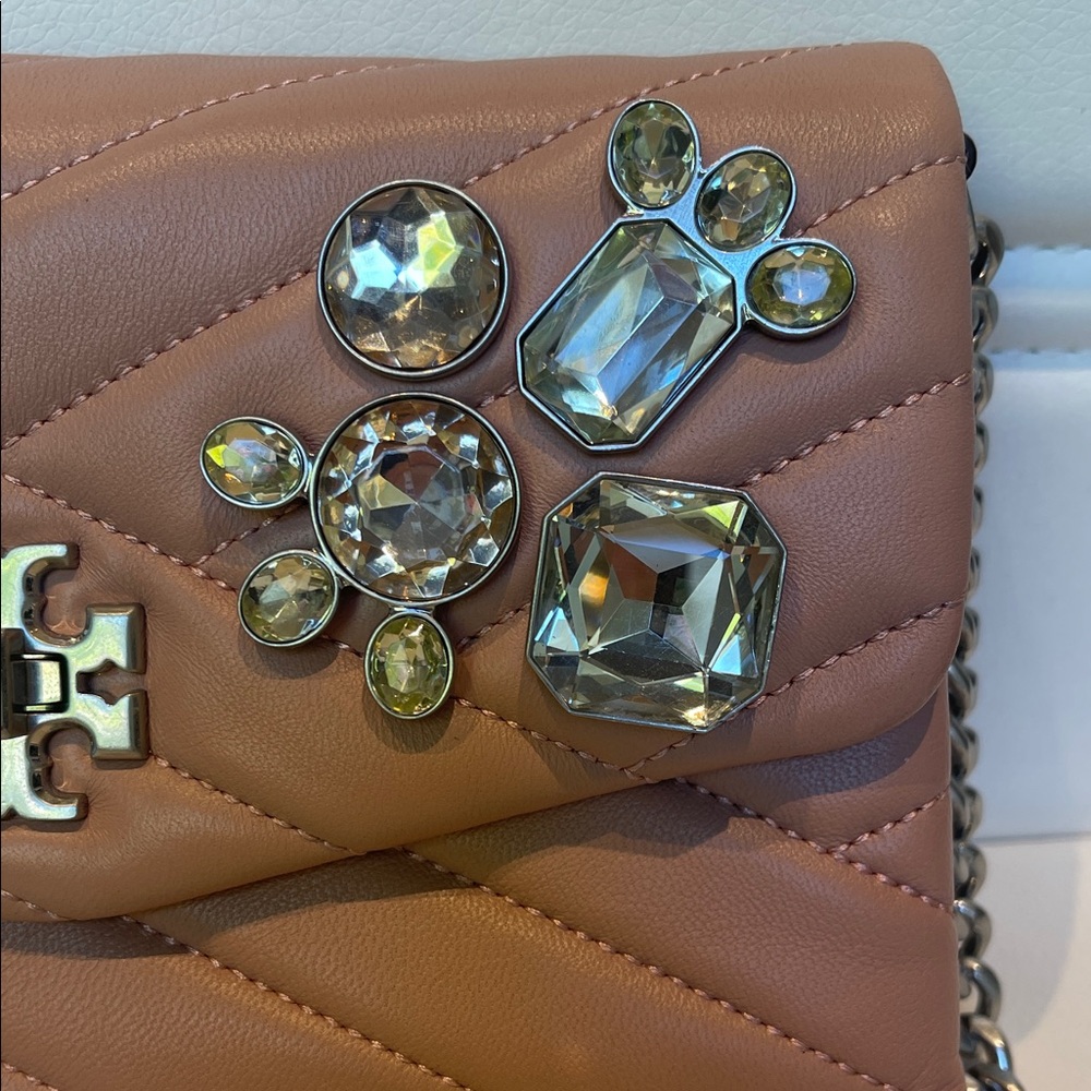 Tory Burch Pink Crossbody Bag with Jewel Accents - Picture 3 of 9